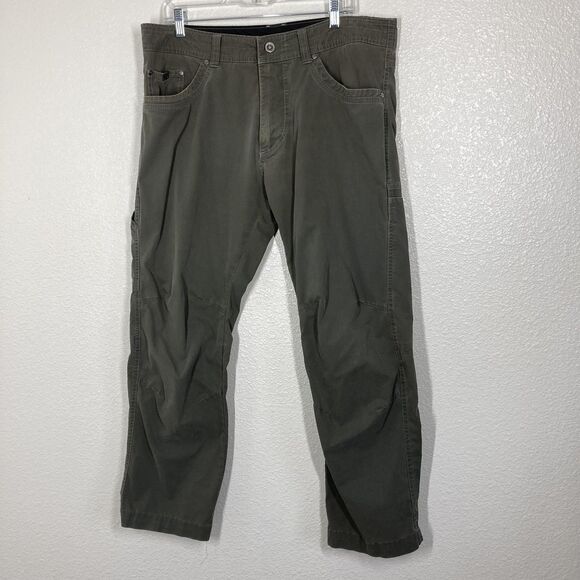 Kuhl Revolvr Rogue Pants Mens 36x30 Green Stretch Hiking Outdoor Trail Casual - Picture 2 of 16